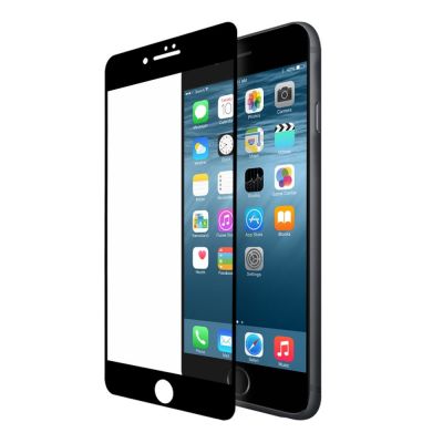 Eiger 3D Fullscreen Glass - 9H kaitseklaas servast servani, Apple iPhone 8+/7+/6+'le , musta äärega