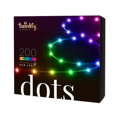 Twinkly|Dots Smart LED Lights 200 RGB (Multicolor), 10m, Transparent|RGB  16M+ colors