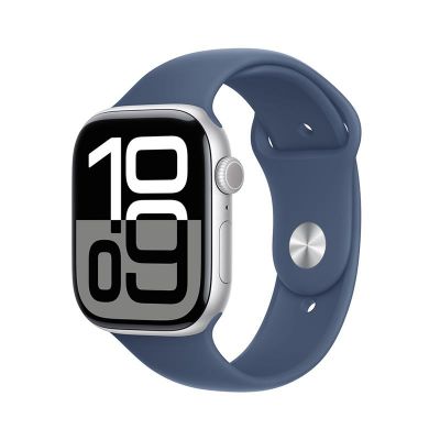Watch 10 GPS 46mm Silver Alu + Denim Sport Band - M/L