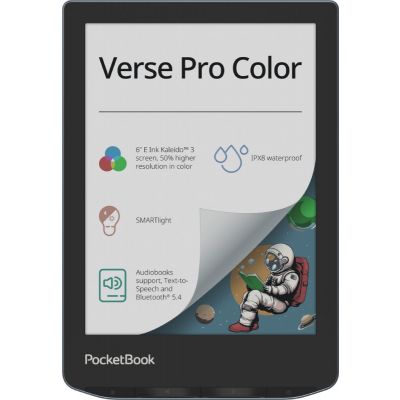 PocketBook e-luger Verse Pro Color 6" 16GB, must/sinine