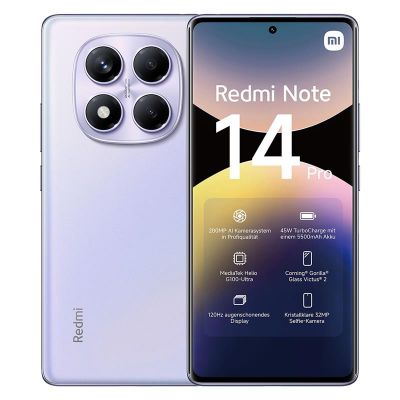 Xiaomi Redmi Note 14 Pro 8+256GB, lilla