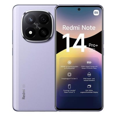 Xiaomi Redmi Note 14 Pro+ 5G 12+512GB, lilla