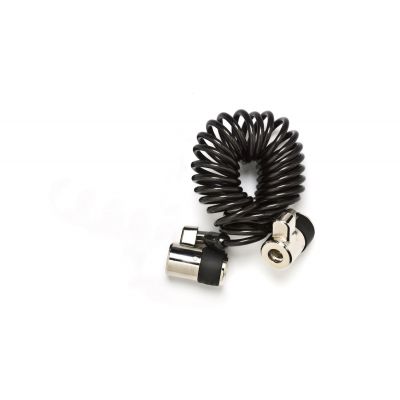 ClickSafe Dual Lock Curly  Cable - BLACK
