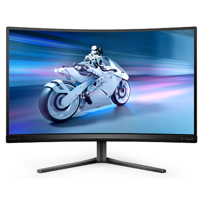 Philips Evnia Curved Gaming Monitor, 27, QHD (2560x1440), VA LCD, curved 1500R, 165Hz, 400 cd/m, DisplayPort 1.2, HDMI 2.0, USB 3.2 Gen 1 / 5 Gbps, USB-B upstream x 1, USB-A downstream x 4 (with 2 fo