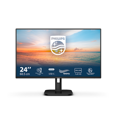 23.8, Full HD (1920x1080), IPS, 75Hz, 250 cd/m, USB C-type, HDMI, VGA, LowBlue Mode, Flicker-Free, Slim, 3-sided frameless