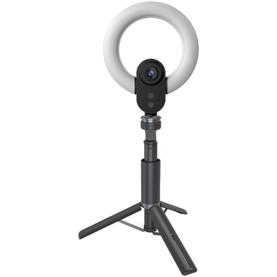 LORGAR Circulus 910, Streaming web camera, 5MP 2592X1944 max resolution, up to 60fps, 1/2.8", Sony STARVIS CMOS image sensor, full glass lens, 5.5'' built-in ring light (1700-14 000K), foldable tripo