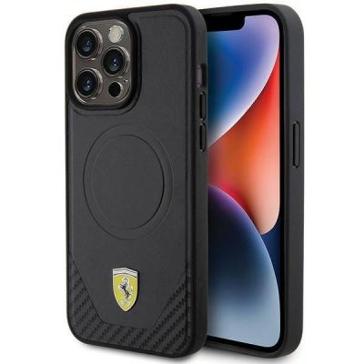ferrari | FEHMP15XPTEK | Back Cover | iPhone 15 Pro Max | Apple | Artificial leather | Black