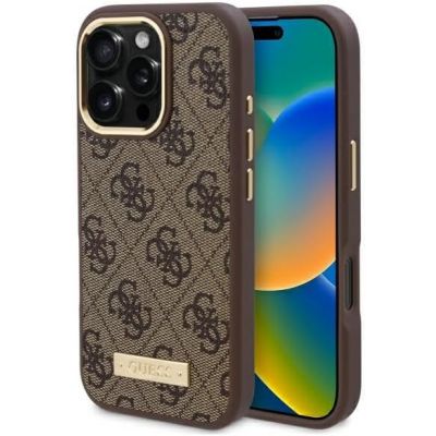 GUESS | GUHMP16LU4GPRW | Case | iPhone 16 Pro | Apple | Thermoplastic/Polyurethane | Brown