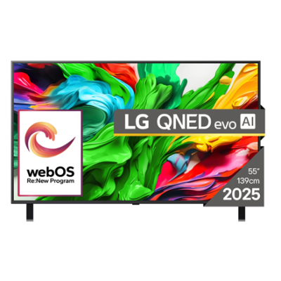 LG 55QNED85A3C | 55 | Smart TV | webOS 25 | UHD | Bllack