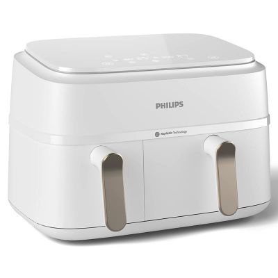 Kuumaõhufritüür kahe korviga, Philips 9,0 L, valge