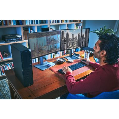 HP Z24m G3 QHD Conferencing Monitor - 23.8" 2560x1440 QHD 400-nit 90Hz AG, IPS, USB-C(100W)/HDMI/DisplayPort Daisy-Chain, 4x USB-A, speakers, 5MP webcam, RJ-45 LAN, height adjustable/tilt/swivel/pivo