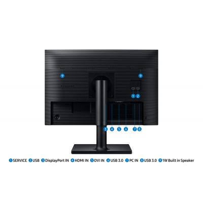 Samsung Flat Monitor  LF24T450GYUXEN 24 " IPS FHD 16:10 5 ms 250 cd/m Black 75 Hz HDMI ports quantity 1