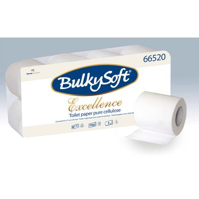 Toilet paper BulkySoft Excellence 3-ply 8 rolls / pack (28.75m / roll)