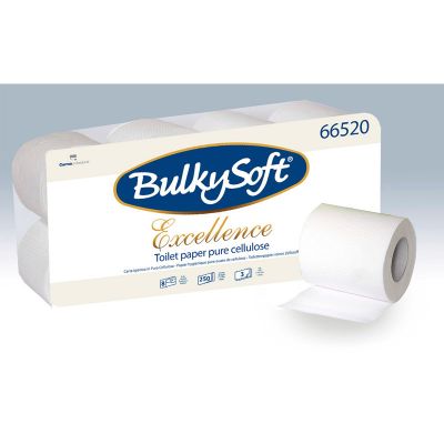 Tualettpaber BulkySoft Excellence 3-kihiline 8 rulli/pk (28,75m/rullis)