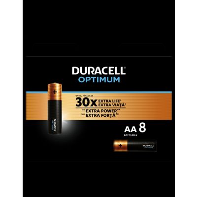 Patareid Duracell Optimum AA LR6 1,5V Alkaline, 1 pakk (pakis 8tk)