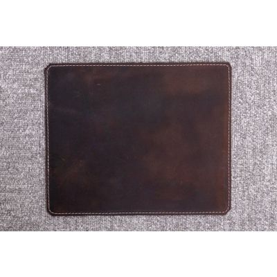 Mouse pad 20 x 24 cm, leather, Crazy Horse Brown Fantasy