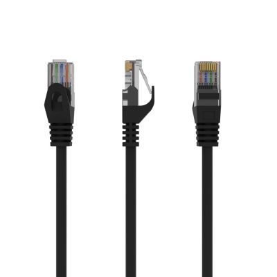 Võrgukaabel Patch kaabel CAT6 5.0m, must, UTP, PVC AWG 26 (7 x 0.15 mm)