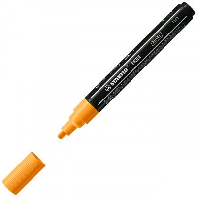 Marker permanent STABILO FREE Acrylic T300 orange 2-3 mm