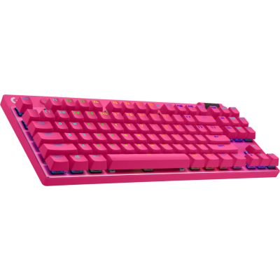 LOGITECH G PRO X TKL LIGHTSPEED Mechanical Gaming Keyboard - MAGENTA - US INT'l - TACTILE