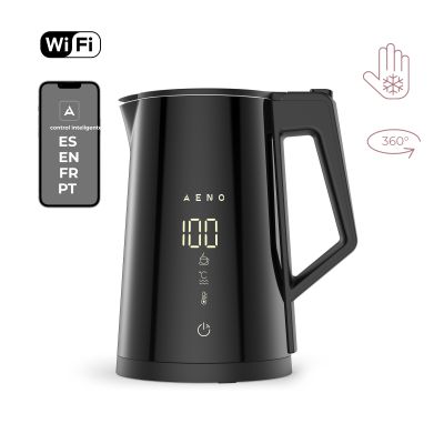 AENO Electric Kettle EK7S Smart: 1850-2200W, 1.7L, Strix, Double-walls, Temperature Control, Keep warm Function, Control via Wi-Fi, LED-display, Non-heating body, Auto Power Off, Dry tank Protection