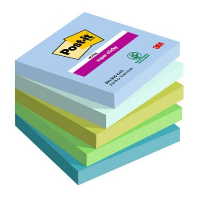 Märkmepaber iseliimuv POST-IT 654 Oasis Super Sticky 76x76mm (pakis 5x90l.)