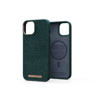 njord  Salmon Leather Magsafe Case iPhone 14 (green)