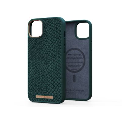 njord  Salmon Leather Magsafe Case iPhone 14 Plus (green)