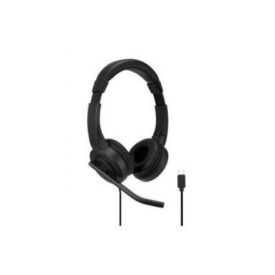 Kõrvaklapid Kensington K83450WW H1000 USB-C On-Ear Headset, must, helikontroll kaablilt, kaabel 1.8m