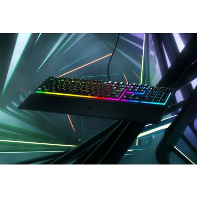 Razer Ornata V3 Wired Gaming keyboard, USB, RGB LED, US, Mecha-membrane switch, Black