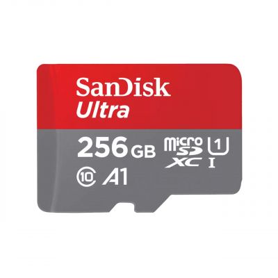 Mälukaart Sandisk microSD Ultra 256GB + SD adapter 100MB/s A1/Class 10/UHS-I