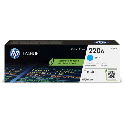 Tooner HP 220A W2201A Cyan väikesemahuline 1800lk - Color LaserJet Pro 4202/4302, MFP4301/4302/4303
