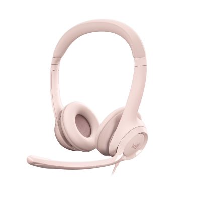 Logitech H390 - Headset - on-ear - wired - USB-A - rose