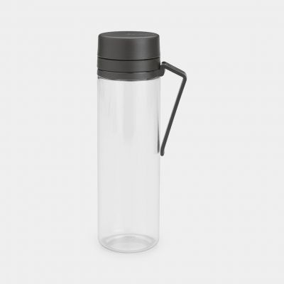 Make & Take water bottle, with strainer - dark grey