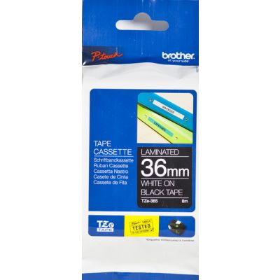Adhesive tape Brother TZE-365 black, white text, width 36mm