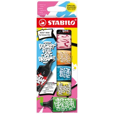 Highlighter 2-5mm, 6 colors / comp Stabilo Boss MINI by Snooze One