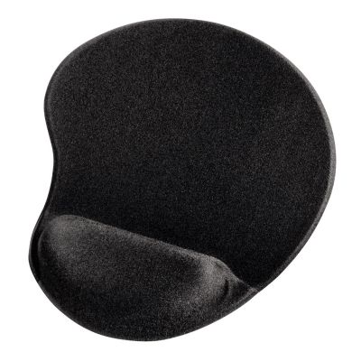 Hiirepadi randmetoega Hama Ergonomic Mouse Pad Black, must, geeliga