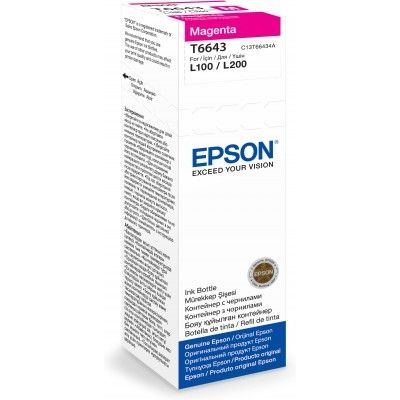 Tint Epson T6643 Magenta 70ml L100/110/120/130 L200/210/220 L300/310/350/355/365/375/382/386 L455/486 L550/555/565 L605/655 L1300 L3050/3070