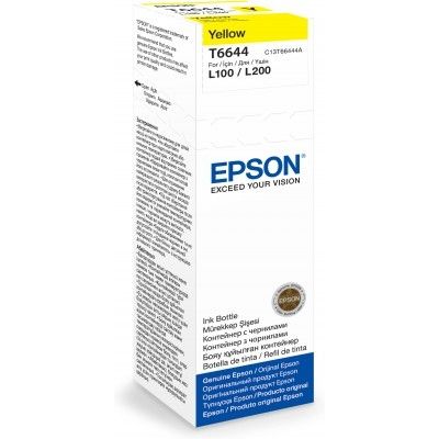 Tint Epson T6644 Kollane Yellow 70ml L100/110/120/130 L200/210/220 L300/310/350/355/365/375/382/386 L455/486 L550/555/565 L605/655 L1300