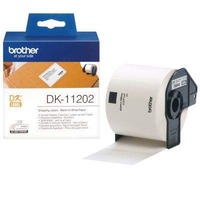Adhesive tape Brother DK11202, packaging stickers 62x100mm, 300 stickers