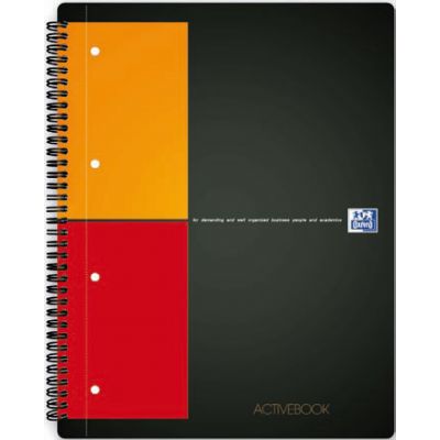 Kaustik A4 ruut5x5 80lehte spiraalköide augustatud Oxford International Activebook