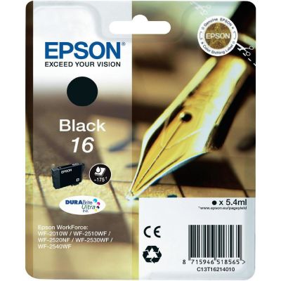 Tint Epson T162140 black/must väike 5,4ml 175lk WorkForce WF-2010/2510/2520/2530/2540/2630/2650