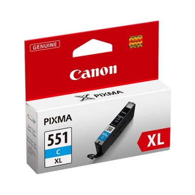 Tint Canon CLI-551XL Cyan 11ml 715lk PIXMA MG5450/5550/5650/5655/6350/6450/6650/7150/7550 iP7250 iP8750 iX6850 MX725