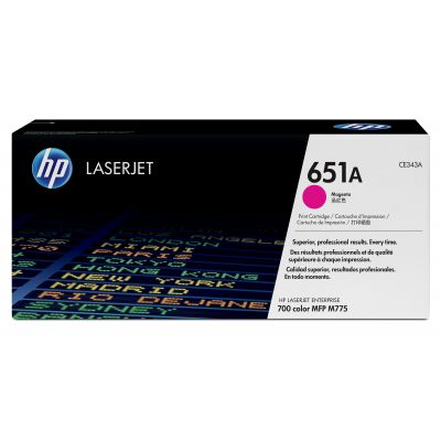 Tooner HP CE343A 651A 16000pg Magenta LaserJet Enterprise 700 Color