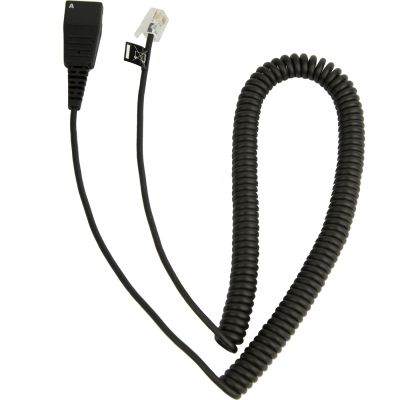 JABRA QD Cord to RJ10, coiled, 0,5 - 2 meters, for Lucent Callmaster V, VI, Cisco 79xx and PLX A22