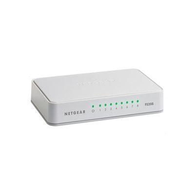 8x 10/100 ProSafe switch, plastic casing, external power supply