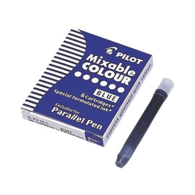 Set of 6 Fountain pen refills for Parallel Pen - Blue