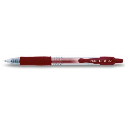 Gel pen Pilot G2 ball 0,7/line 0,32mm, dark red