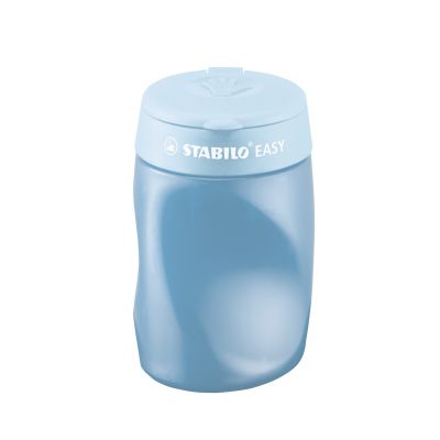 Pencil sharpener Stabilo Easy with closeable lead, for 3 different leads, for left-handers, blue