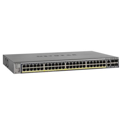 Netgear GSM7248P-100NES 48x 10/100/1000 L2 Switch with 4 shared SFP and 48x PoE+ ports (M4100 series M4100-50G-POE+)