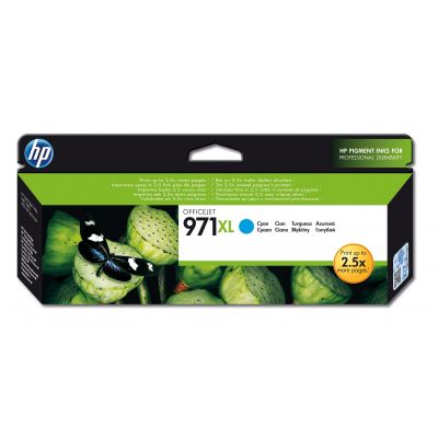 Tint HP CN626AE no971XL Cyan suuremahuline 6600lk - Officejet Pro X451dn, X451dw, X476dn MFP, X476dw MFP, X551dw, X576dw MFP